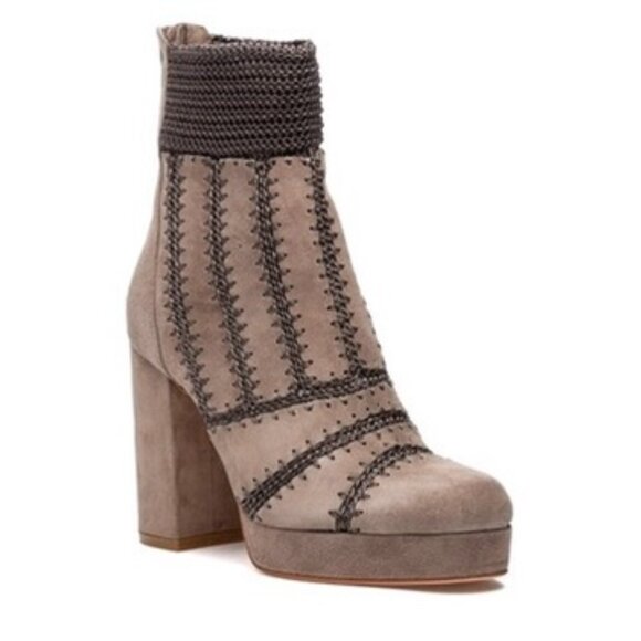 Silent D Yasmin Boot Taupe Suede - Picture 1 of 4